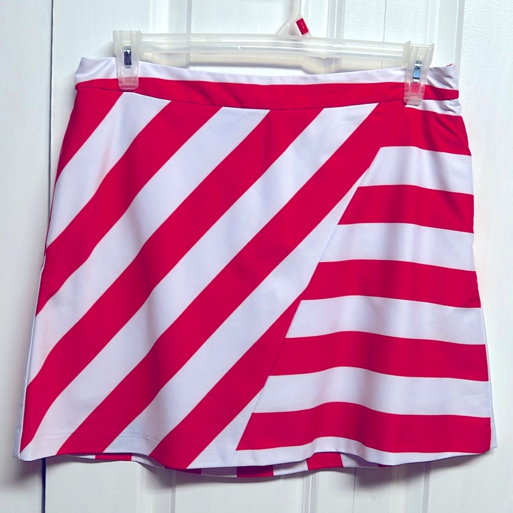 VK Sport Pink and White Stripe Pocket Skort Size 10